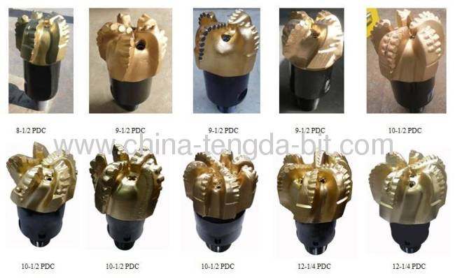 Tengda PDC rock bit with 5 blades and 5 nozzles