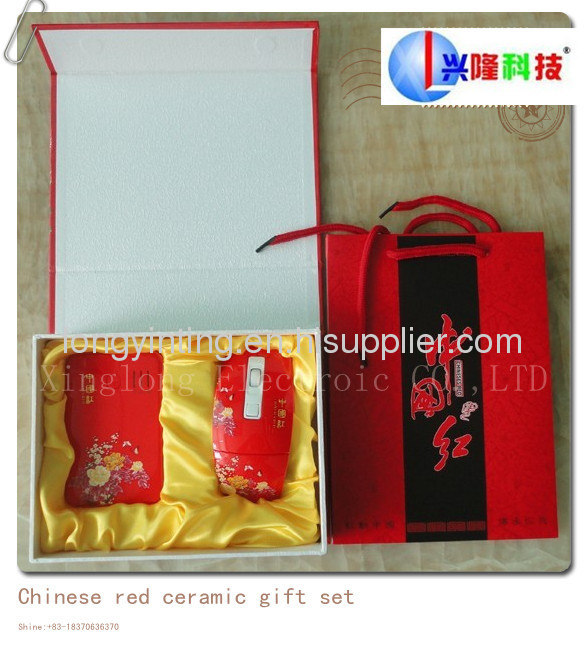 2.4G optical Chinese red style wireless mouse 