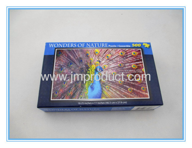 High quality 500pcs Jigsaw puzzle with hard box