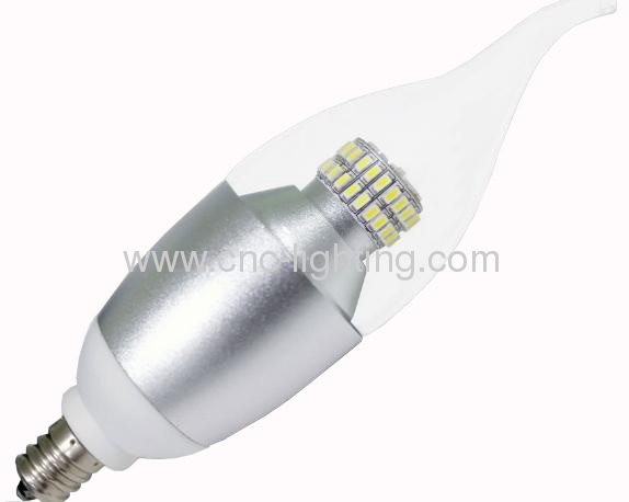 Retrofit Candelabra led bulb with Epistar 3014LED chips over 75Ra (4W,5W,6W)