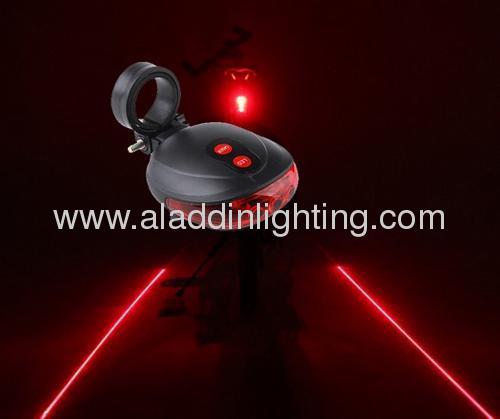 New 5 LED & 2 Laser Launcher Bicycle Tail Light Safety LED Taillight Light Red