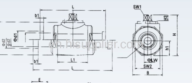 flanged type high pressure ball valve