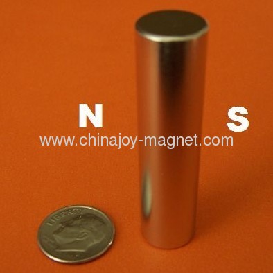 N45 Diametrically Magnetized Neodymium Magnets 1/2 in x 2 in Cylinder