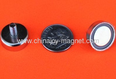 Neodymium Cup Magnets w/M4 Threaded Male Stud 5/8 inch