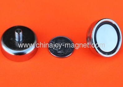 Rare Earth Cup Magnets w/M5 Threaded Male Stud 1 inch
