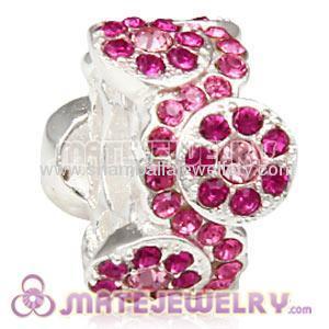 sterling silver 925 european style crystal Daisy charm beads cheap