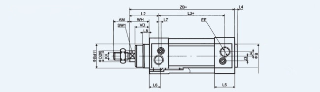 XNCB Sereis ISO 15552 Standard magnetic pneumatic aircylinder kits