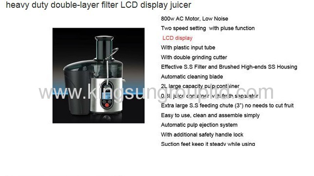 heavy duty juicer double-layer filter LCD display juicer