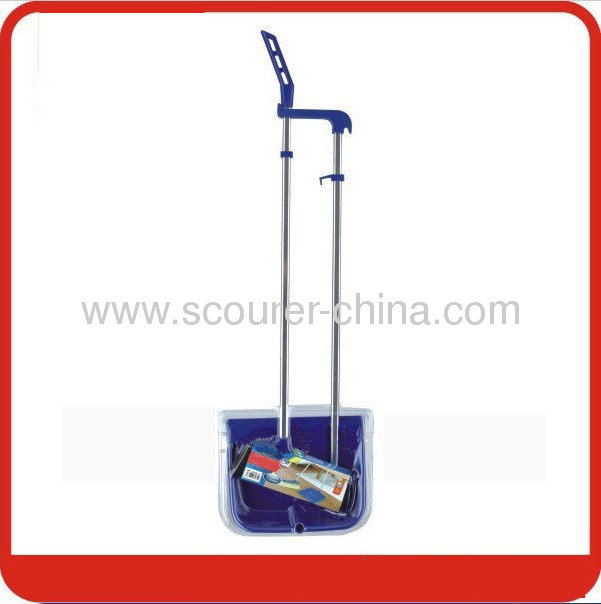 Wind proof long handle platic dustpan & broom set