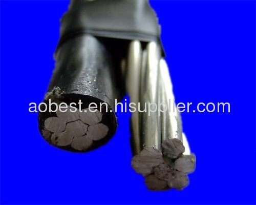 1 Bare conductor AAC +2 AAC conductor XLPE insulated ABC power transmission cable