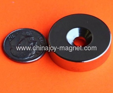 Neodymium Magnets 1 in x 1/4 in w/Dual Sided Countersunk Hole Disc