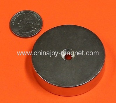 2 in x 1/2 in Disc w/#8 Dual Sided Countersunk Hole Neodymium Magnets