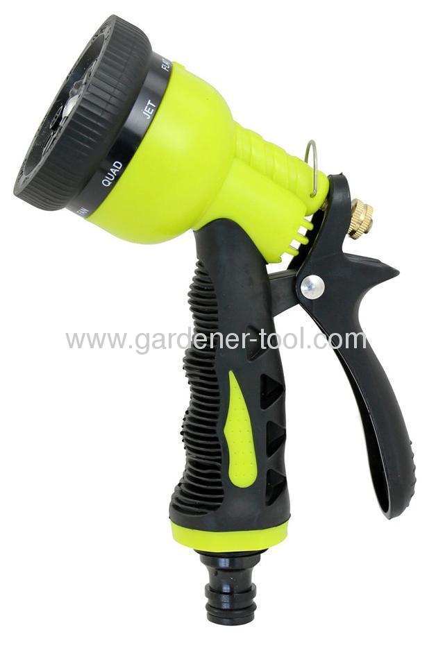 8-Pattern Plastic Trigger Nozzle With Double Color Grip and Soft Coat On The Grip