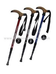 New Carbon Retractable Cork Handle Walking Hiking Pole Trekking Stick Ultralight adjustable walkingoutdoor stick