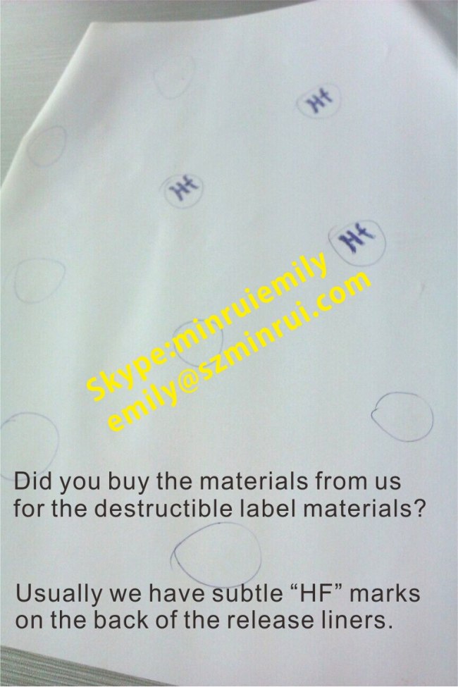 Custom Outdoor Use Warranty Stickers With Date and Logo,Custom Eggshell Warranty Labels,Laminated Destructible Labels