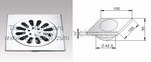 Stainless Steel Anti-odour Floor Drain with Clean Out