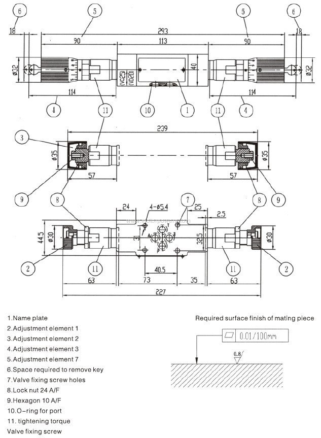 Pilot operated pressure relief Valve, sandwich plate