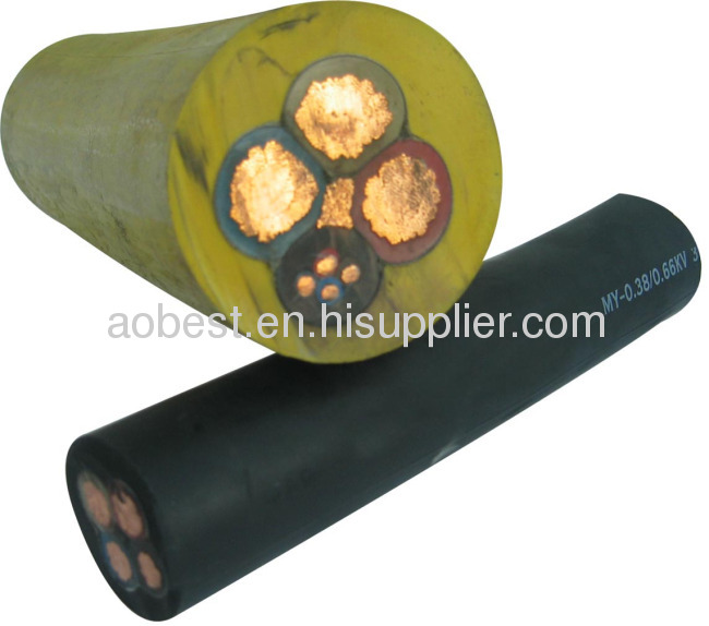 flexible rubber insulated coal mining cable