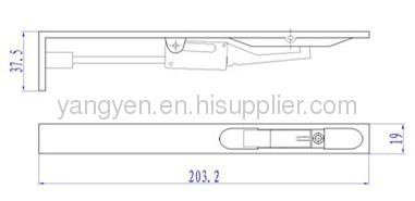 Aluminium flush bolt