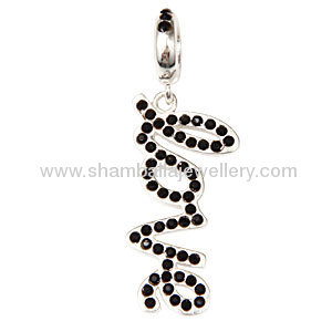 2013 gift for girlfriend,mixed silver love european crystal Dangle beads charms