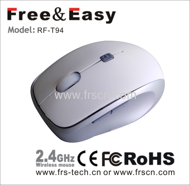 Shenzhen best price RF-T94 with 5buttons cordless novelty computer wireless mouse 