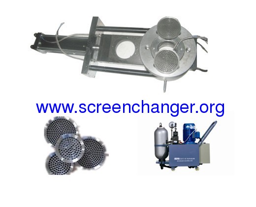 Polymer melt filtration system-single plate screen changer