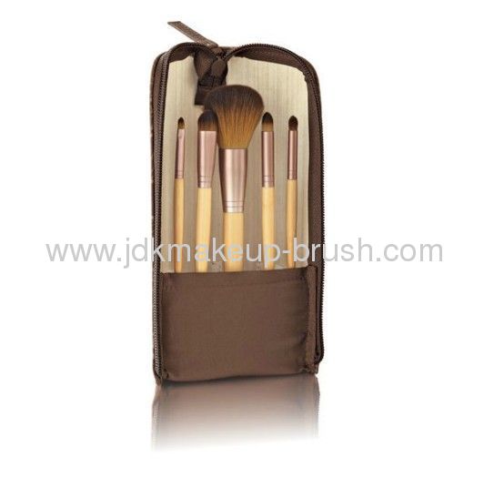Natural Wooden Handle 5PCS Eco-friendly Makeup Brush Set
