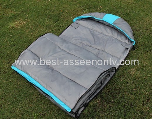 Thermal sleeping bag autumn and winter envelope hooded outdoor camping adult sleeping bag