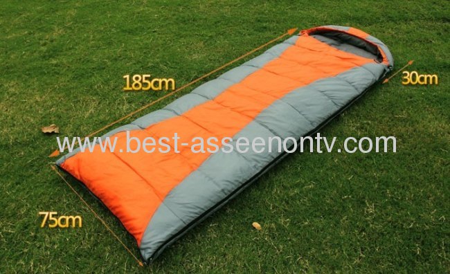 Thermal sleeping bag autumn and winter envelope hooded outdoor camping adult sleeping bag