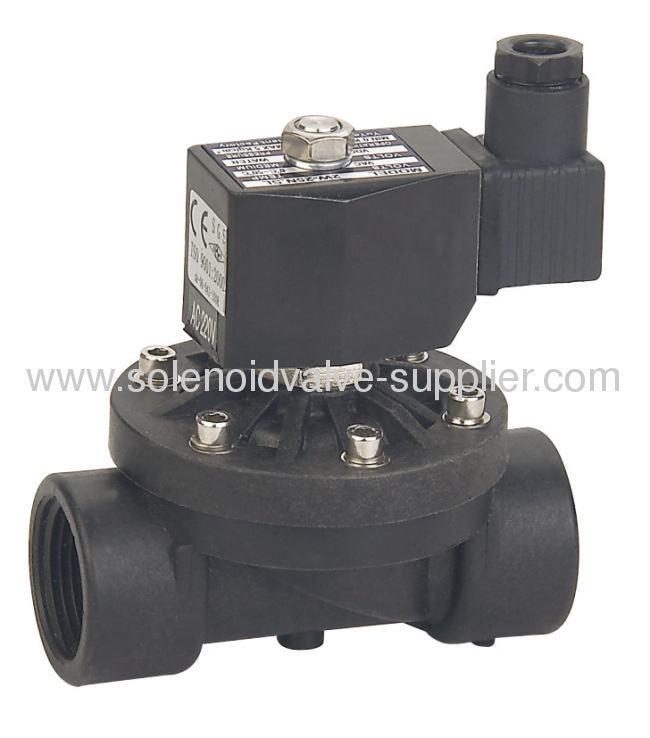 2WSL plastic water solenoid valve 1 lnch