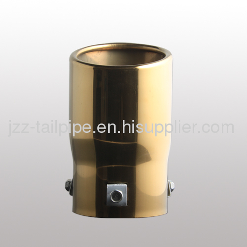 Universal stainless steel gold car muffler tail