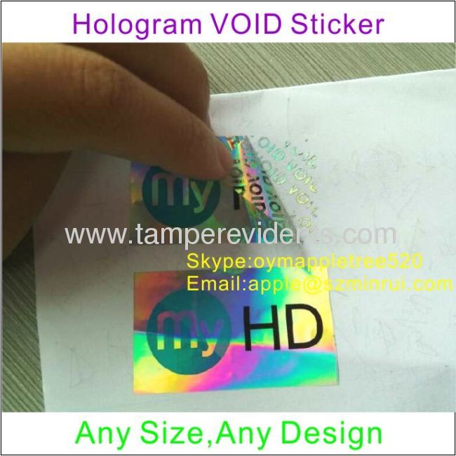 Custom Printing VOID Seal Labels,Special Hologram VOID Security Stickers,Tamper Proof Hologram VOID Sticker 