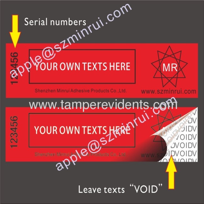 Custom Printing VOID Seal Labels,Special Hologram VOID Security Stickers,Tamper Proof Hologram VOID Sticker 