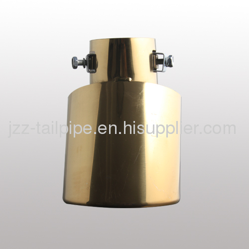 Universal modified stainless steel gold-plated car muffler tail