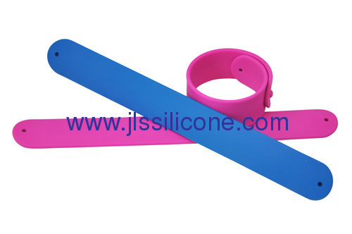 Promotional silicone slap wrist bracelet