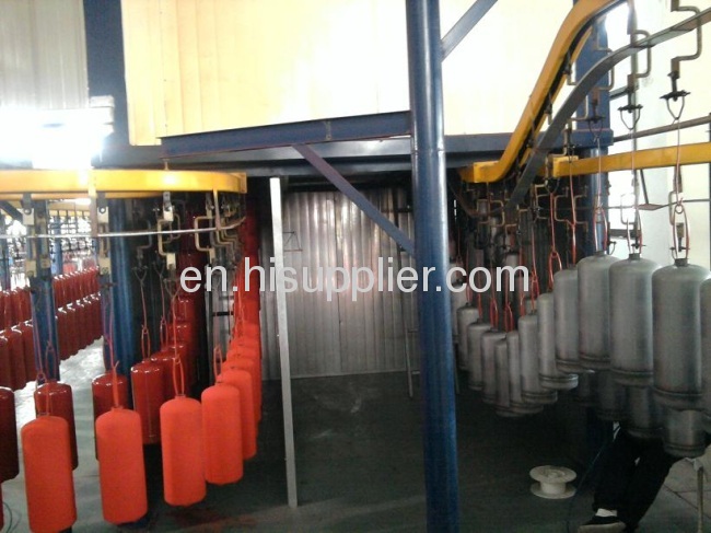 powder coating system for fire extinguisher 