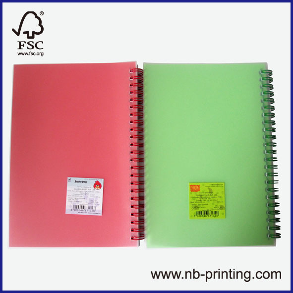 A5 popular carton PP cover 3D spiral notebook good quality college ruled