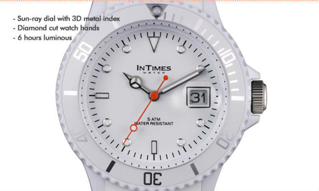 Intimes unisex watch 40mm white watch for ladies with Japan movt CE & RoHS certified watches white color IT-044