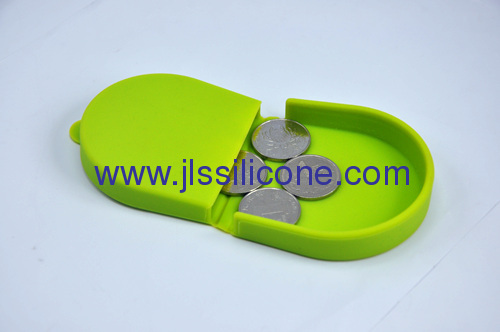  Lady silicone U style coin bag and case