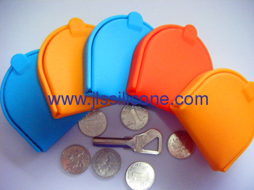  Lady silicone U style coin bag and case