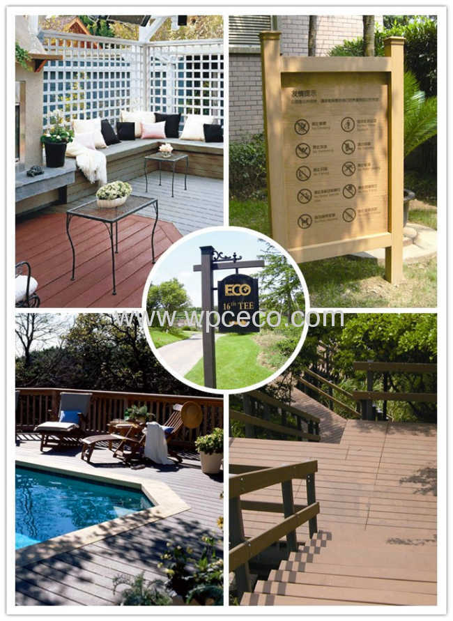 WPC outdoor floor tiles for garden or balcony
