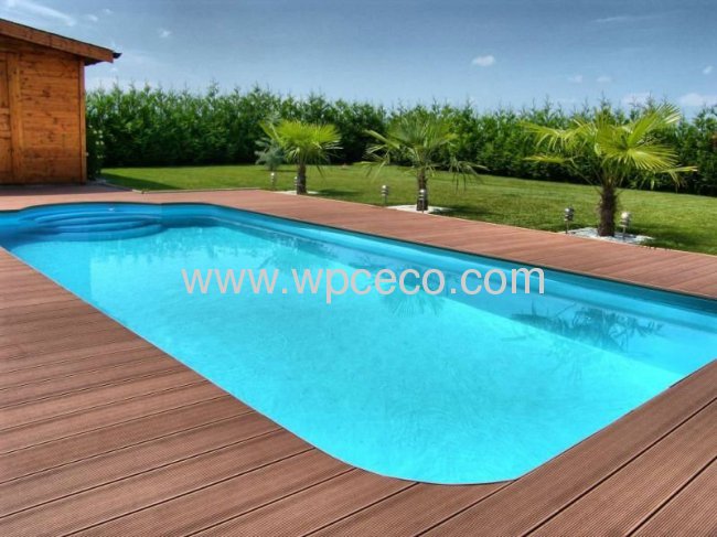 Swimming pool wpc flooring
