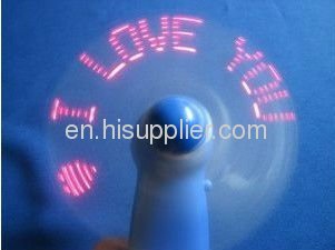 Promotion LED Flashing Fan with Programmable massage for advertising