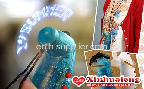 Promotion LED Flashing Fan with Programmable massage for advertising