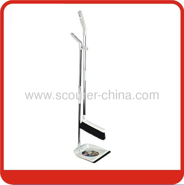 Pretty Dustpan & Broom with long handle for cleaning