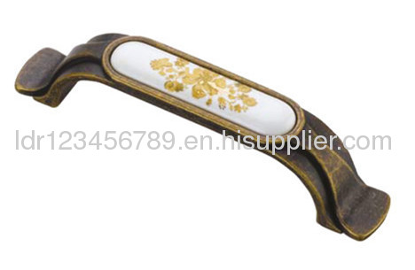 Popular ceramic handle/Zinc alloy furniture handle