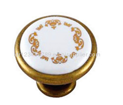 Beautiful ceramic handle/Zinc alloy cabinet handle