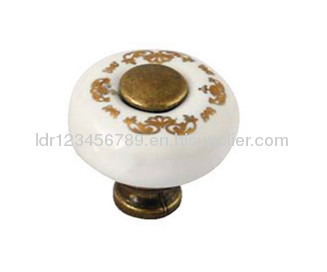 Beautiful ceramic handle/Zinc alloy cabinet handle