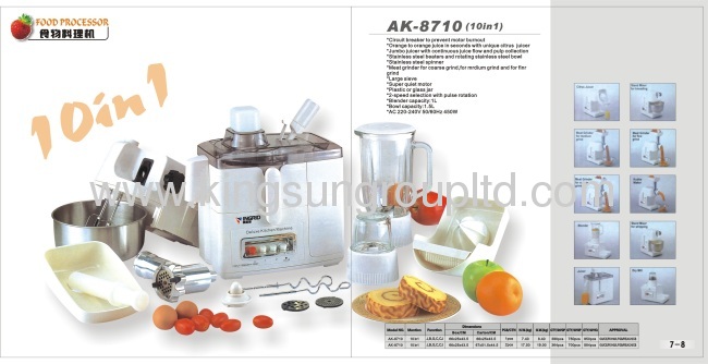 10 IN 1 food processor KS-8710 with CB