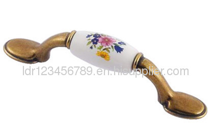 Popular ceramic handles/zinc alloy cabinet handles